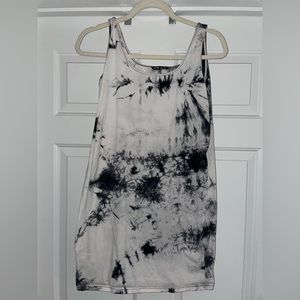 SHEIN Maternity Black & White Tie-Dye Dress